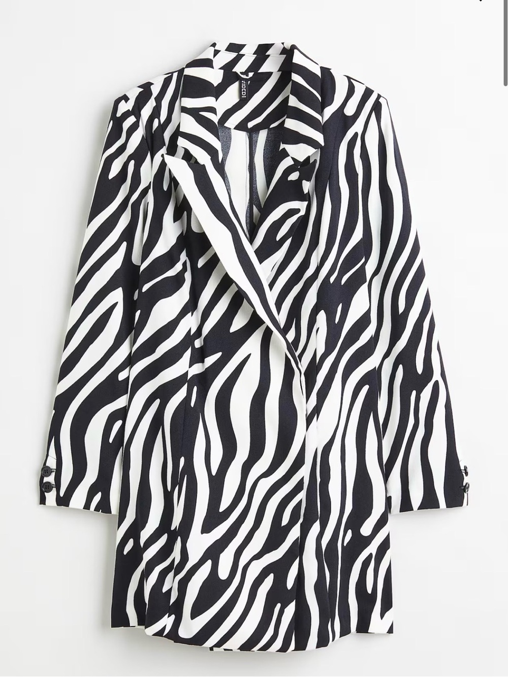 ✨ H&M double-breasted  jacket dress in Zebra print
